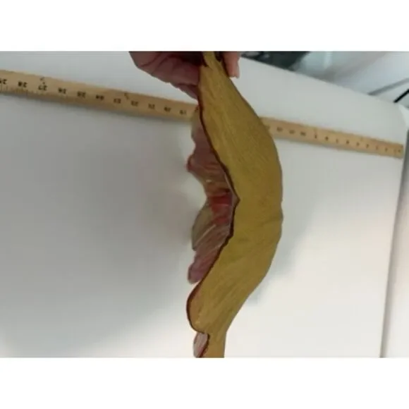 15" decorative bowl gold/red flower - Picture 2 of 7